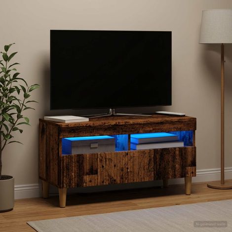 vidaXL LED TV Cabinet ARNHEM 81 x 35 x 43 cm Old Wood Engineered Wood (1/5)