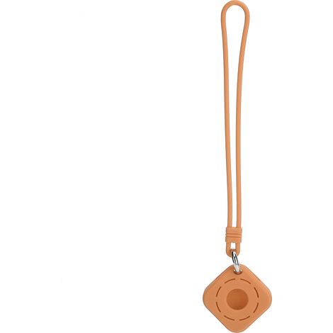 Schutzhülle aus Silikon mit Handschlaufe für iOS-Tracker, quadratisches Hohlgehäuse, orange (1/5)