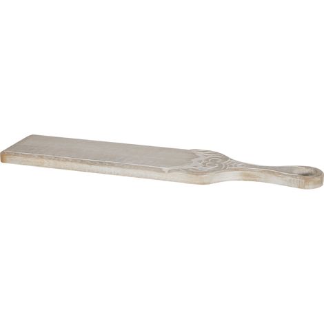Bandeja decorativa soporte para tartas de madera clara de mango tallada Edfu