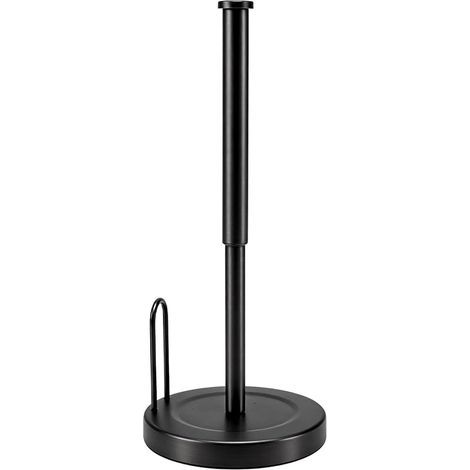 Porte Sopalin sur Pied Acier Inoxydable Évolutif Porte Essuie Tout Support Sopalin avec Bras Antiroulis pour Papier Cuisine Compatible avec Plupart des Taille (Noir) (1/5)
