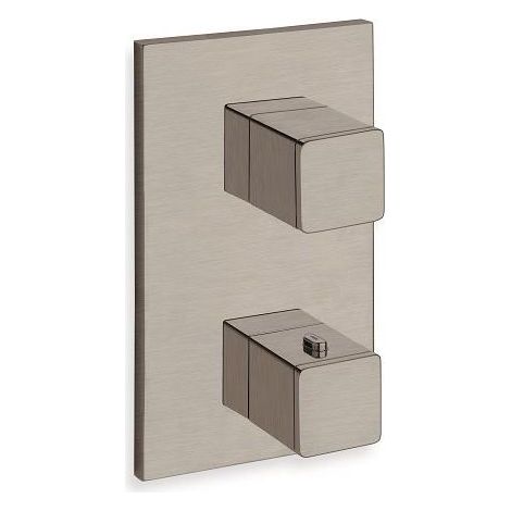 FACADE EXTERNE QUADRI LAITON THERMOSTATIQUE 2 SORTIES METAL BROSSE - CRISTINA ONDYNA XQ85277 (1/2)