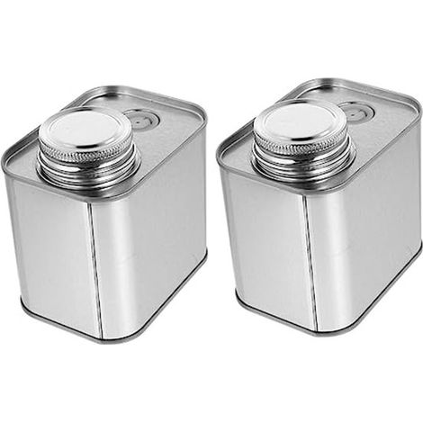 Set di 2 contenitori per chicchi di caffè in acciaio inox, rotondi con tappo a vite, stile vintage/rustico, contenitori per alimenti. (1/4)