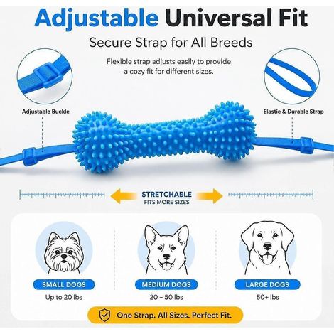 2 piècesJouet à mâcher dentaire 2 en 1 pour chien, jouet de nettoyage des dents en caoutchouc durable pour les chiens qui mâchent beaucoup, jouet interactif pour des dents saines, une haleine fraîche (1/4)