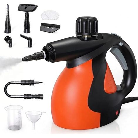 Home Steam Cleaner, 1050W Handheld Steam Cleaner with 350ml Water Tank, 9 Accessories, Sofas, Floors, Bathroom and Car Interior.