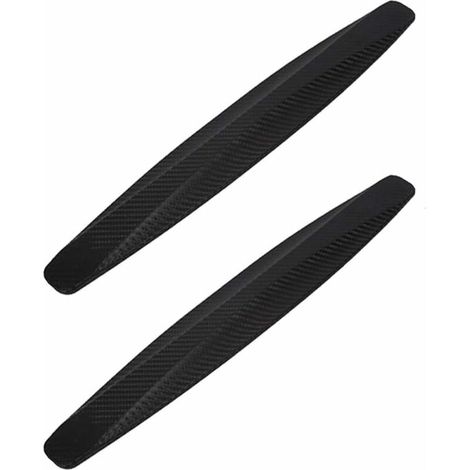 Lot de 2 protecteurs anticollision - Universel - Caoutchouc - Coin pare-chocs - Garde protecteur anti-rayures - Bandes autocollantes - Noir
