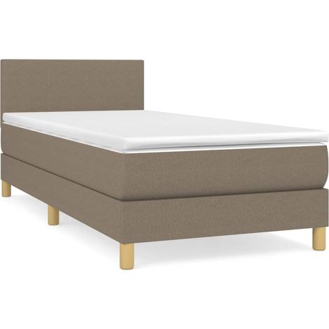 Maison Exclusive - Giroletto a Molle con Materasso Tortora 90x200 cm inTessuto (1/5)