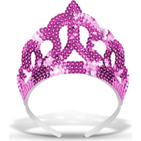 tiara de lentejuelas rosas