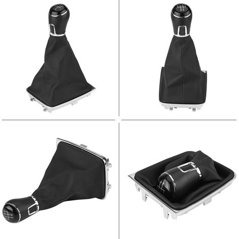 Levier de vitesse 5 vitesses, pommeau de vitesse et soufflet en cuir pour Volkswagen Golf 7 MK7 (2013-2018) (1/5)