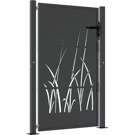 Maison Exclusive - Gartentor Anthrazit 100x125 cm Stahl Gras-Desi (1/5)