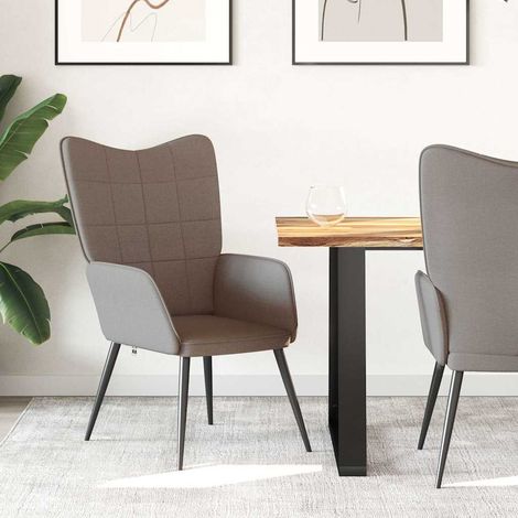 vidaXL Sillón de relax de tela gris taupe (1/5)
