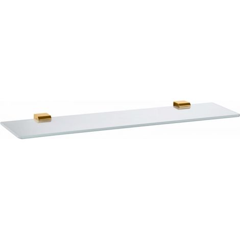 Tablette de douche NIL en verre et laiton doré brossé 60 cm (1/2)