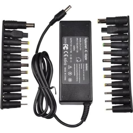 (Noir) Chargeur adaptateur secteur universel 19 V 4,74 A 90 W pour ordinateurs portables Acer, Asus, Dell, HP, Lenovo, Samsung et Toshiba (18,5 V) (1/4)
