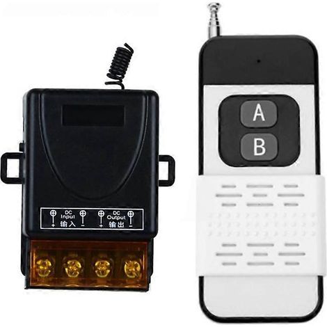 Télécommande sans fil 30 A 1 canal avec relais récepteur et émetteur AB pour moteur d'éclairage, pompe et portail 315 MHz (1/5)