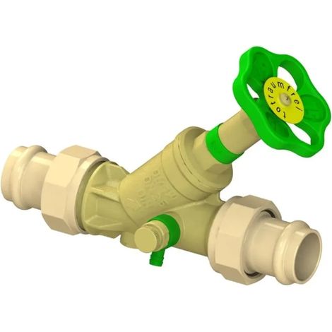 JS Válvula KFR, con conexión de prensa (rosca macho) MULTI, con vaciado, con husillo no ascendente, DN25, diámetro de prensa 28mm, con certificación DVGW, 0016872800001