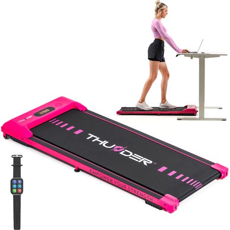Tapis de course électrique THUNDER IDEA-PINK 6km/h vitesse régla télécommande domestique Écran LED rose 100kg (1/5)