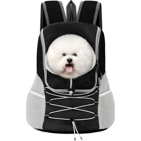 Sac à dos de transport pour animaux de compagnie, respirant et réglable pour chiens et chats, idéal pour les sorties et voyages (1/5)