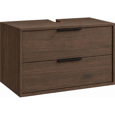 Badplaats Meuble Sous-Vasque Livorno 80 cm – Noyer Brun – Meuble (1/5)