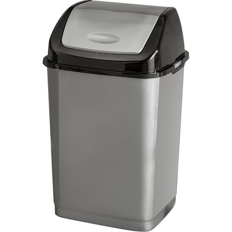 Poubelle plastique Binio 50L anthracite (1/3)