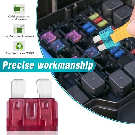 JatilEr 10 Pièces Fusible Voiture, Fusibles pour Auto Standard 40A, Voiture Fusible avec 1 Extracteur de Fusibles pour Voiture/Camping-Car/Camion/Moto/Bateau (1/4)