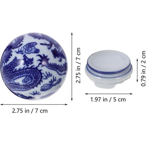 Boule ronde en céramique, lot de 1, décoration de table artisanale, couleurs assorties, pour la famille et les amis (1/4)