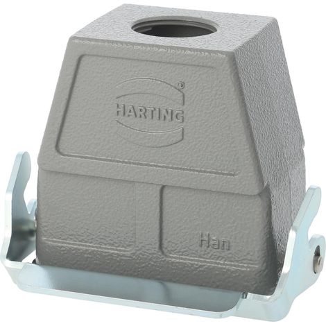 HARTING Han 10B Embase prolongatrice haut, 1xM32 sortie de câble droite, avec 1 étrier longitudinal Presse-étoupe M32 Plage de serrage 11,0 mm - 21,0 mm - 1 Stück (1/2)