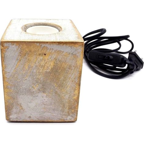 Lampe de Table Base Ciment Marron