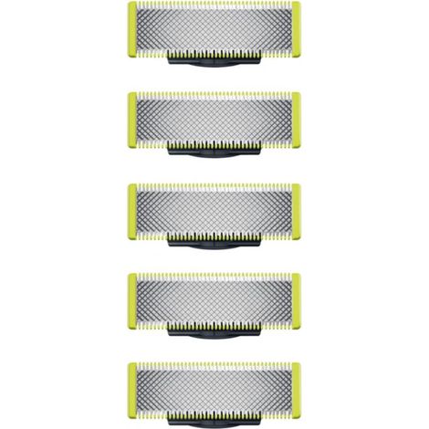 Kompatibel mit OneBlade – Ersatzklingen für den OneBlade Elektrorasierer/Trimmer, langlebiger Edelstahl, zum Trimmen, Stylen und Rasieren, 5er-Packung (1/5)