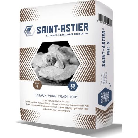 Chaux hydraulique NHL 5 Saint Astier Pure tradi 100, (1/2)