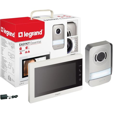 1 Kit Interphone Vidéo Écran 7 Pouces Tactile Blanc Double Ouverture Porte Garage Vision Nocturne Extérieur (1/5)