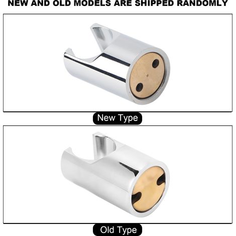 Soporte de pared cromado para ducha de mano  Kit de montaje robusto con tornillos y llave  Modelo nuevo o vintage aleatorio  Material de cobre duradero, 4,8 cm (1/5)