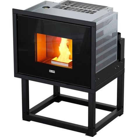 termostufa a pellet da incasso canadian stove "idro25" 23,6 kw
