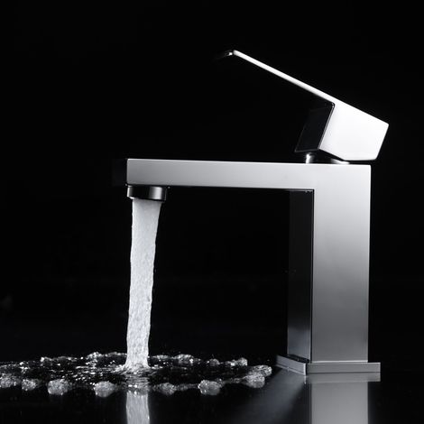 Imex - Grifo Monomando Lavabo Caño Bajo Cromado Serie Valencia (1/2)