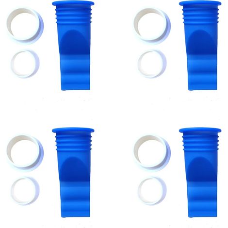 Lot de 4 clapets anti-retour réglables multicolores en silicone pour siphon de sol, adaptés aux canalisations de toilettes, salle de bain et cuisine (bleu) (1/5)