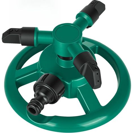 Arroseur de jardin à 360 °,arroseur automatique de pelouse pour tuyau d'arrosage,arroseur automatique de pelouse de qualité supérieure avec 3 bras,grande couverture pour plantes de jardin (1/5)