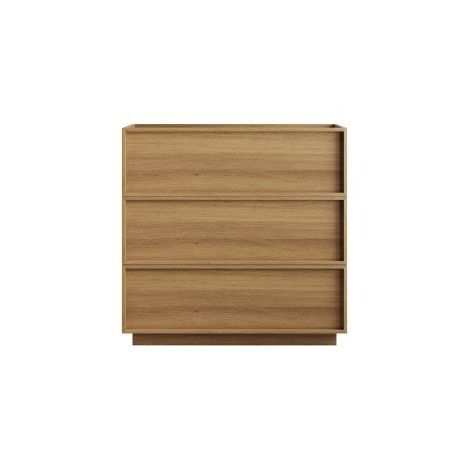 Kommode mit drei Schubladen, moderner Kleiderschrank/Schrank, Aufbewahrungsmöbel aus Holz, Schminktisch, geeignet für Wohnzimmer, Schlafzimmer, Flur, Eichenfarbe