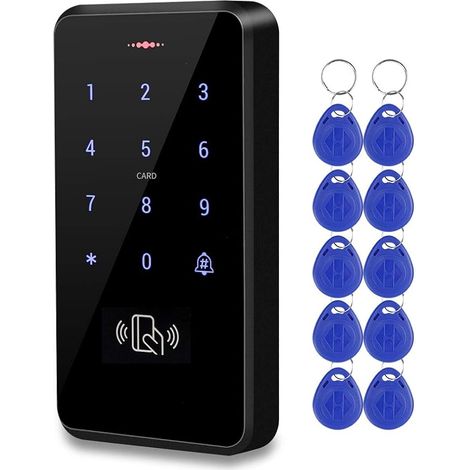 IP68 Outdoor Waterproof RFID Keypad Touch Access Control System Rainproof WG26/34 125KHz Card Reader + Key Ring (1/5)