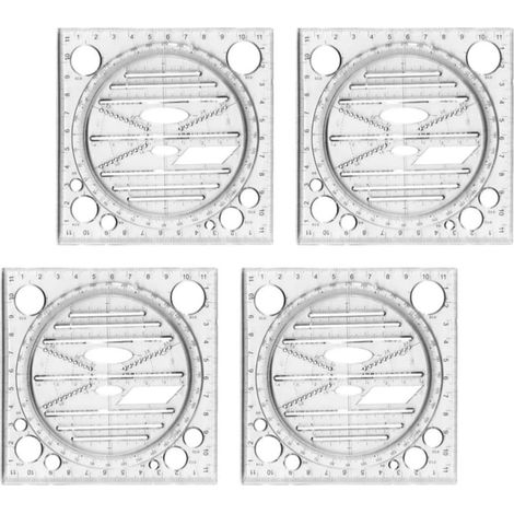 Règles multifonctionnelles génériques en plastique (4 unités) (1/5)
