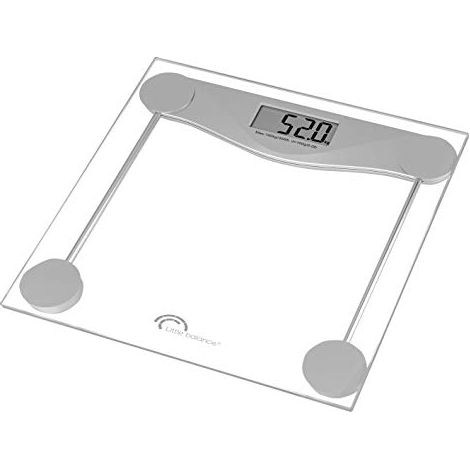 LITTLE BALANCE 8193 SB2 Electronique, Pese-personne electronique, Plateau verre trempe transparent, 160 kg / 100 g, Transparent