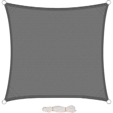 Voile d'ombrage Imperméable, Protection Solaire, Coupe-Vent, Tissu PEHD, Protection des Rayons UV， Coutures transversales, Robuste et Stable, pour Jardin Terrass Balcon