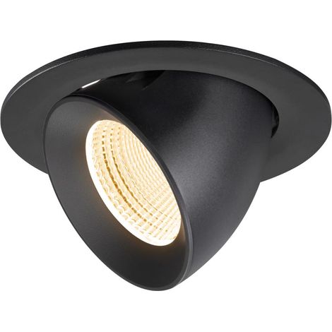 Encastré downlight NUMINOS® GIMBLE L intérieur 2700 K 55° IP20 rond noir - SLV - 1009709
