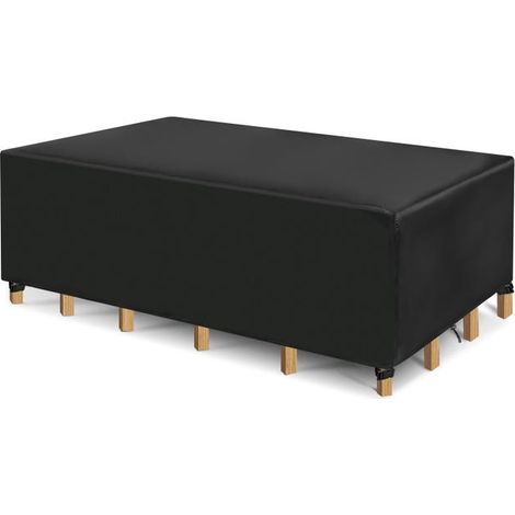 Housse de protection pour table rectangulaire en tissu 420D noir 315  160  74 cm