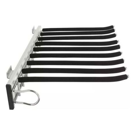 Porte-pantalon extensible, porte-pantalon, porte-pantalon, 9 foulards, rail de suspension, pantalon extensible pour armoire de 48 cm (montage côté gauche),de dyk. (1/4)