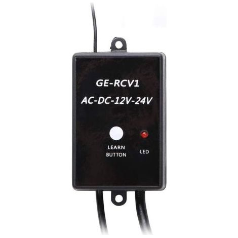 Récepteur externe 12-24VAC/DC 433.92MHz pour ouverture de porte jusqu'à 500 télécommandes/émetteurs (1/5)