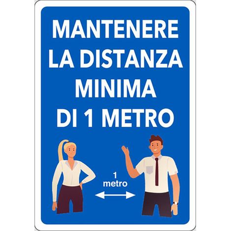 Segnaletica Covid-19 distanza di 1 metro