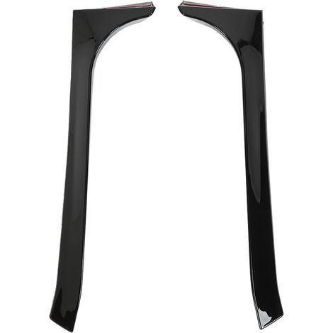 Aileron latéral de vitre arrière 2 pièces, spoiler canard noir brillant, garnitures de couverture, accessoire de tuning auto (1/5)