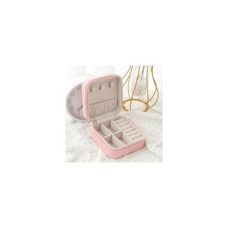 Caja de joyería portátil, caja de viaje, estuche para joyas, caja de almacenamiento de cuero, caja para pendientes, caja para collares, caja para anillos, caja de almacenamiento de joyas, caja de pres