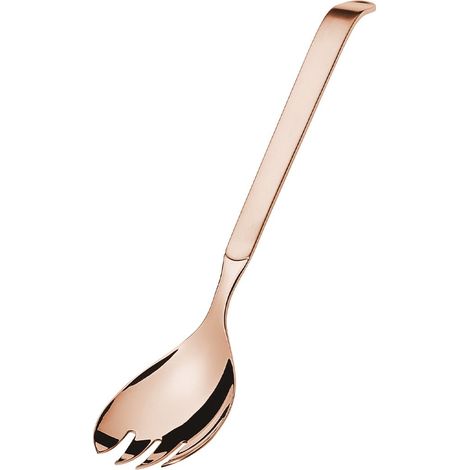 Buffet Fourchette à salade longue, couverts à salade, pour restauration et buffet, couverts de service, en acier inoxydable 18/10, satiné, cuivré, longueur : 30 cm (1/4)