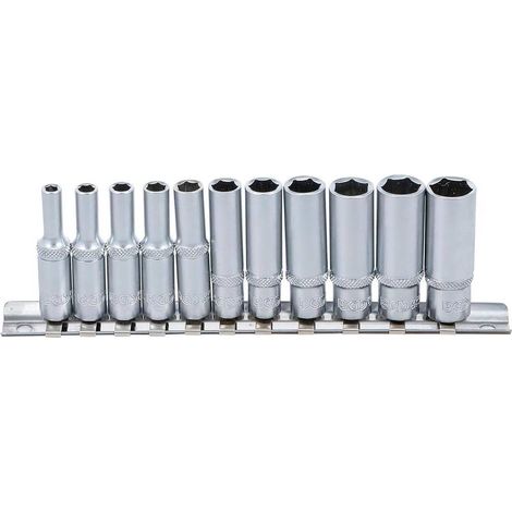 Jeu de Douilles Six Pans Longues 4-13 mm - 11 pcs - Acier Résistant - Précision et Durabilité - D-Work (1/5)