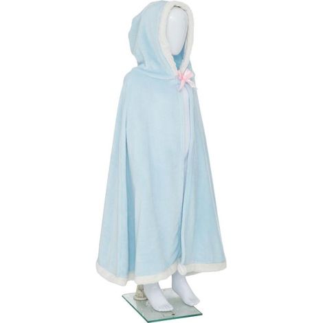 Plaid Cape Enfant Flanelle 100x115cm Bleu Clair (1/2)