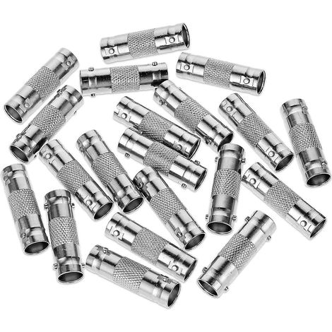 Lot de 20 coupleurs femelles-femelles à connecteur BNC pour rallonges rapides de caméras de sécurité (1/5)